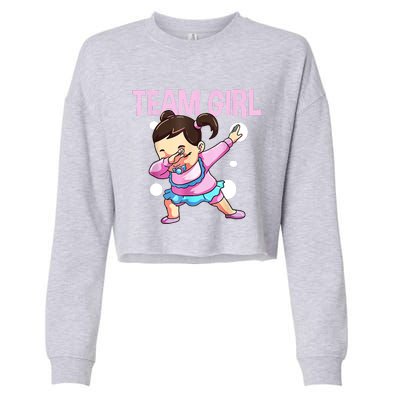 Gender Reveal Team Pink Team Team Girl Matching Family Baby Party Cropped Pullover Crew