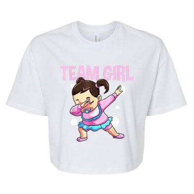 Gender Reveal Team Pink Team Team Girl Matching Family Baby Party Bella+Canvas Jersey Crop Tee