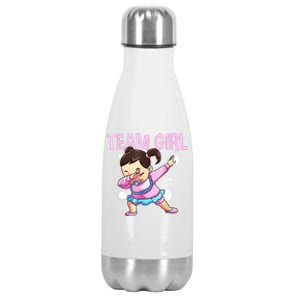 Gender Reveal Team Pink Team Team Girl Matching Family Baby Party Stainless Steel Insulated Water Bottle