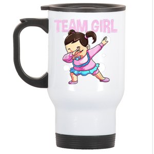 Gender Reveal Team Pink Team Team Girl Matching Family Baby Party Stainless Steel Travel Mug