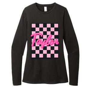 Girl Retro Taylor First Name Taylor Groovy Birthday Taylor Womens CVC Long Sleeve Shirt