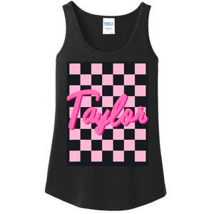 Girl Retro Taylor First Name Taylor Groovy Birthday Taylor Ladies Essential Tank