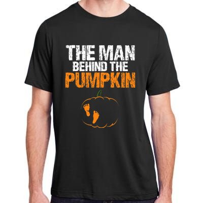 Gender Reveal The Man Behind The Pumpkin Halloween Adult ChromaSoft Performance T-Shirt