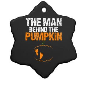 Gender Reveal The Man Behind The Pumpkin Halloween Ceramic Star Ornament