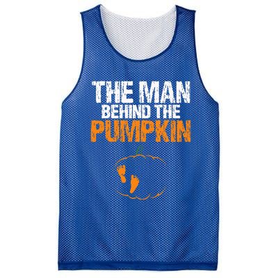 Gender Reveal The Man Behind The Pumpkin Halloween Mesh Reversible Basketball Jersey Tank