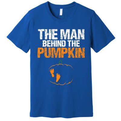 Gender Reveal The Man Behind The Pumpkin Halloween Premium T-Shirt