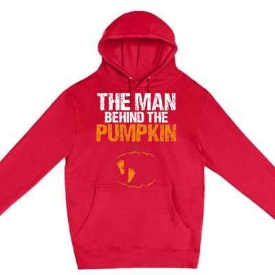 Gender Reveal The Man Behind The Pumpkin Halloween Premium Pullover Hoodie