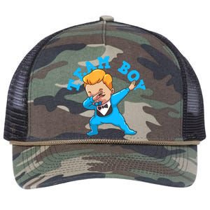 Gender Reveal Team Boy Retro Rope Trucker Hat Cap