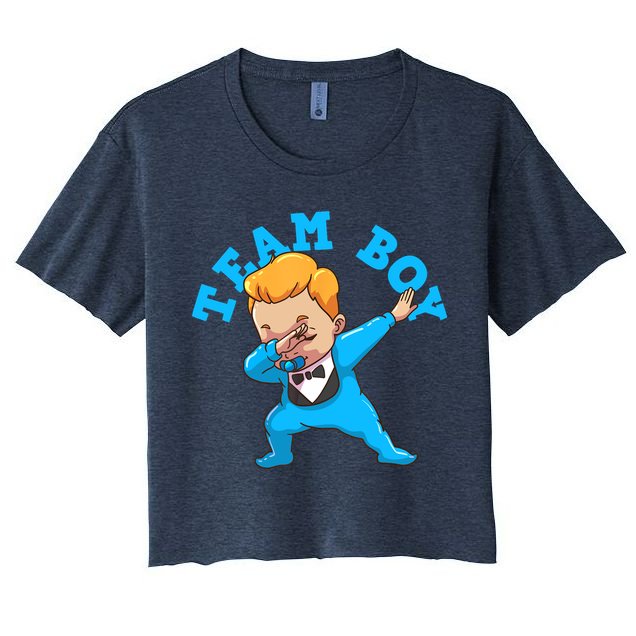 Gender Reveal Team Boy Women's Crop Top Tee
