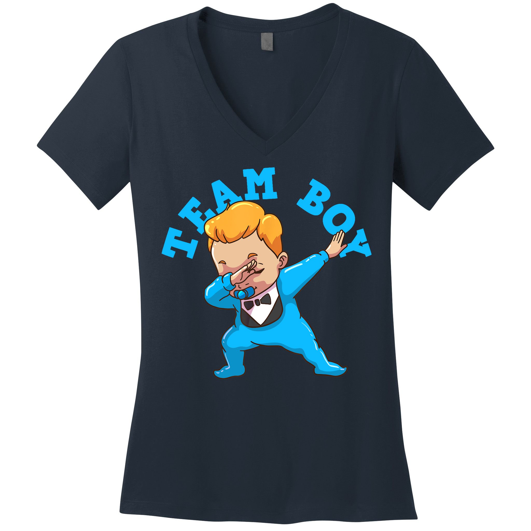 Gender Reveal Team Boy Women's V-Neck T-Shirt