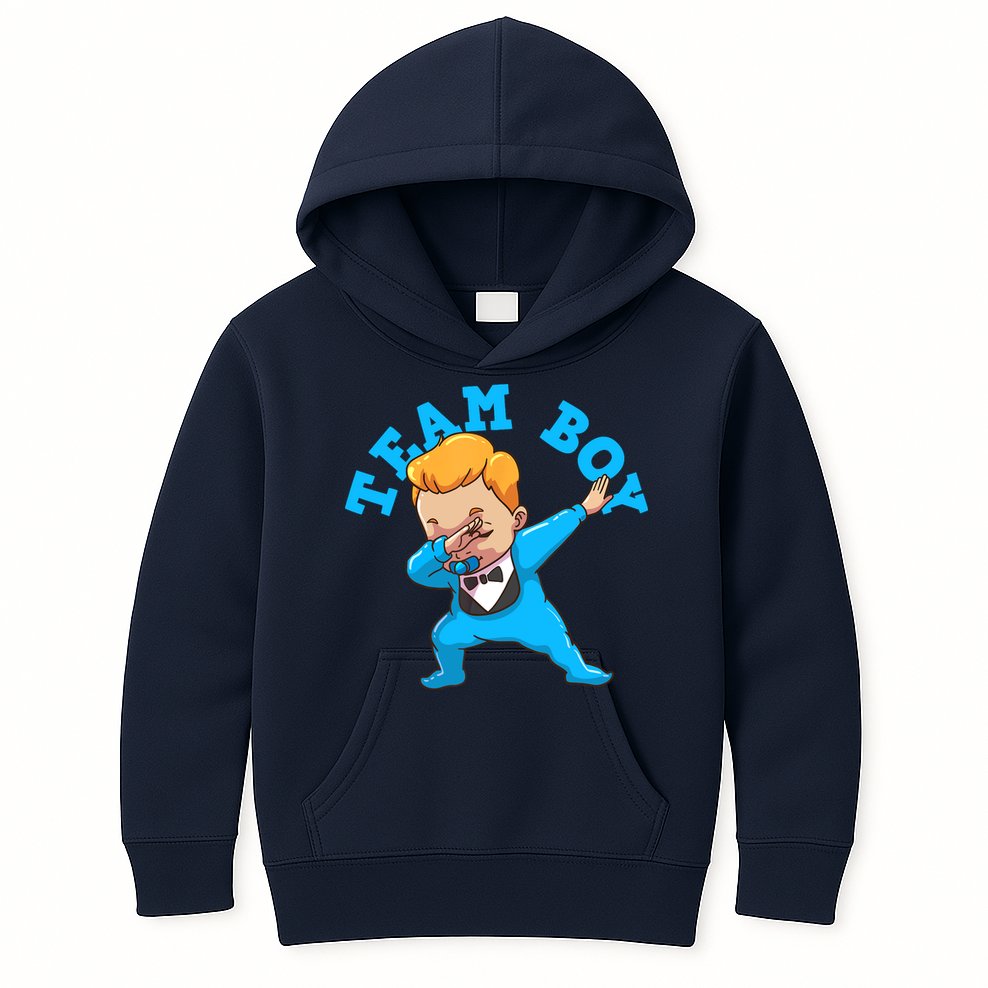 Gender Reveal Team Boy Kids Hoodie