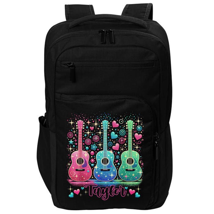 Girl Retro Taylor First Name Personalized Groovy 80'S P.i.n.k. Impact Tech Backpack