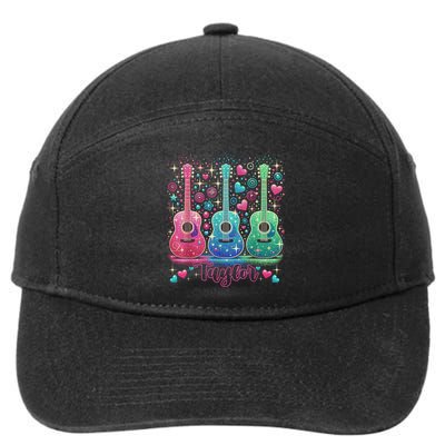 Girl Retro Taylor First Name Personalized Groovy 80'S P.i.n.k. 7-Panel Snapback Hat
