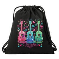 Girl Retro Taylor First Name Personalized Groovy 80'S P.i.n.k. Drawstring Bag