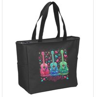 Girl Retro Taylor First Name Personalized Groovy 80'S P.i.n.k. Zip Tote Bag