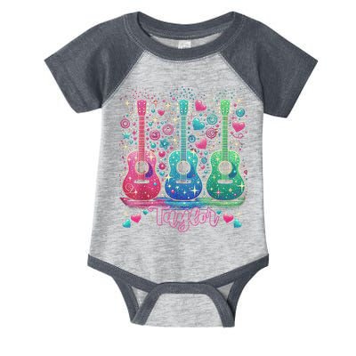 Girl Retro Taylor First Name Personalized Groovy 80'S P.i.n.k. Infant Baby Jersey Bodysuit
