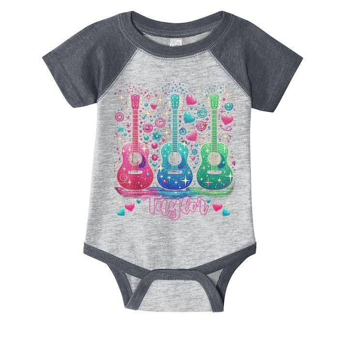 Girl Retro Taylor First Name Personalized Groovy 80'S P.i.n.k. Infant Baby Jersey Bodysuit