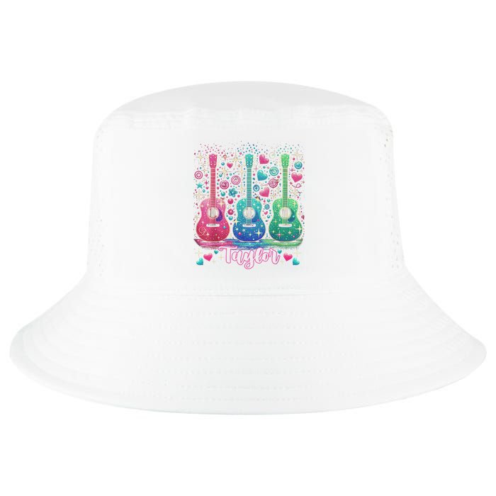 Girl Retro Taylor First Name Personalized Groovy 80'S P.i.n.k. Cool Comfort Performance Bucket Hat