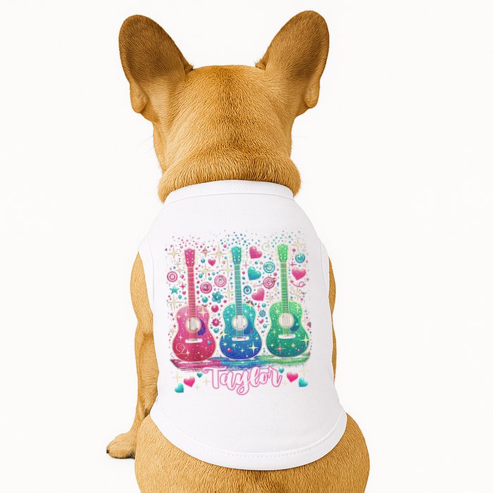 Girl Retro Taylor First Name Personalized Groovy 80'S P.i.n.k. Doggie Tank