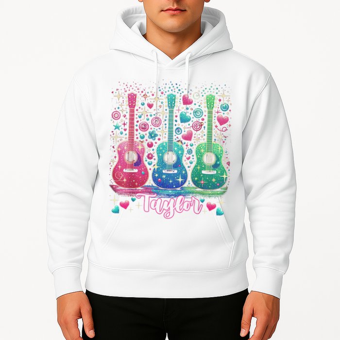 Girl Retro Taylor First Name Personalized Groovy 80'S P.i.n.k. Hoodie