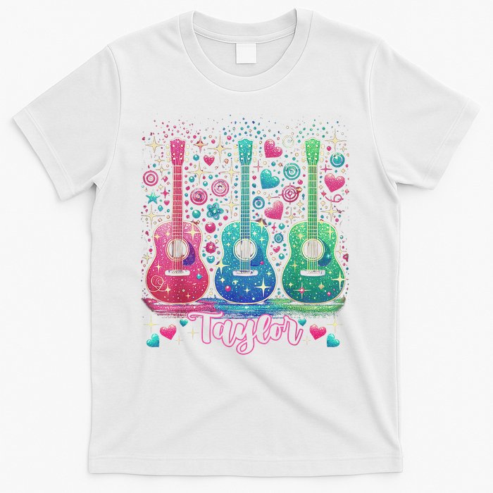 Girl Retro Taylor First Name Personalized Groovy 80'S P.i.n.k. T-Shirt
