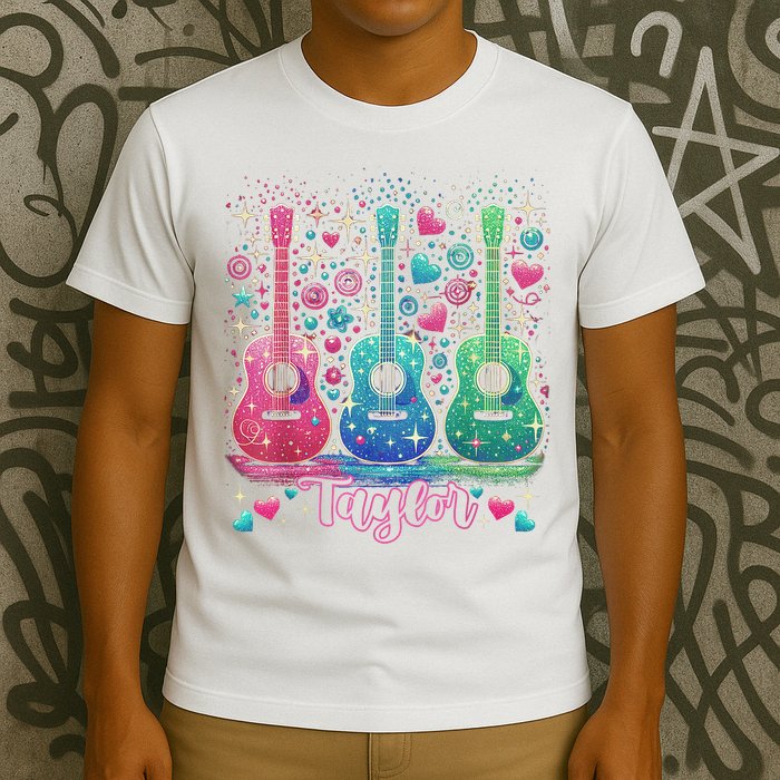 Girl Retro Taylor First Name Personalized Groovy 80'S P.i.n.k. T-Shirt