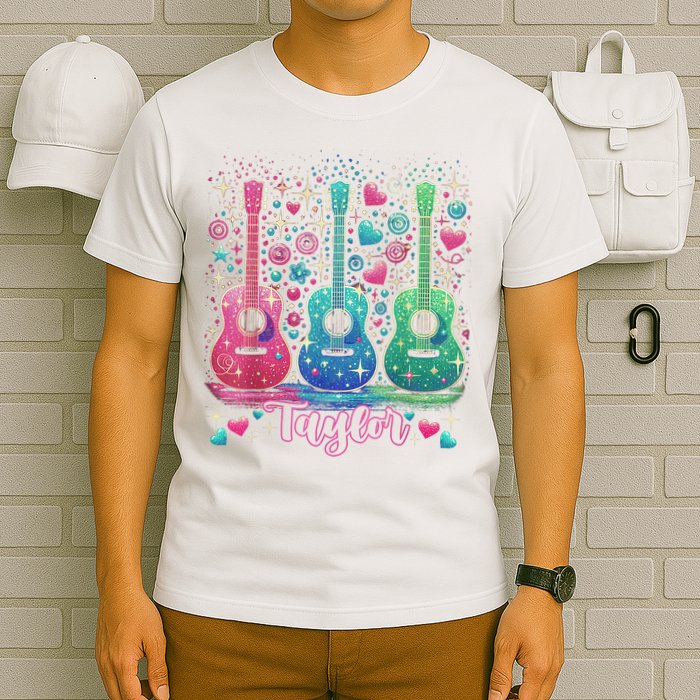 Girl Retro Taylor First Name Personalized Groovy 80'S P.i.n.k. T-Shirt
