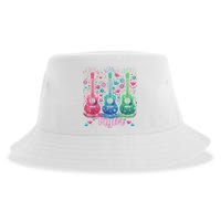 Girl Retro Taylor First Name Personalized Groovy 80'S P.i.n.k. Sustainable Bucket Hat