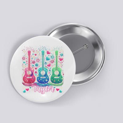 Girl Retro Taylor First Name Personalized Groovy 80'S P.i.n.k. Button