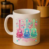Girl Retro Taylor First Name Personalized Groovy 80'S P.i.n.k. Mug