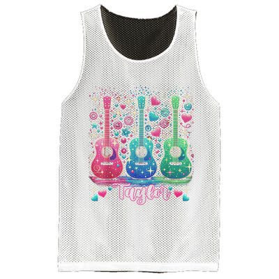 Girl Retro Taylor First Name Personalized Groovy 80'S P.i.n.k. Mesh Reversible Basketball Jersey Tank