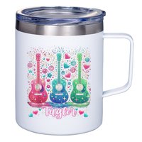 Girl Retro Taylor First Name Personalized Groovy 80'S P.i.n.k. 12oz Stainless Steel Coffee Mug