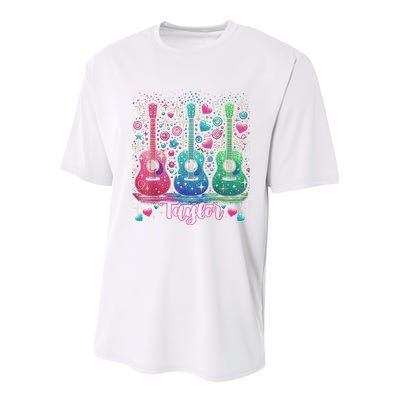 Girl Retro Taylor First Name Personalized Groovy 80'S P.i.n.k. Youth Performance Sprint T-Shirt