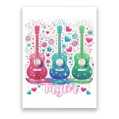 Girl Retro Taylor First Name Personalized Groovy 80'S P.i.n.k. Poster
