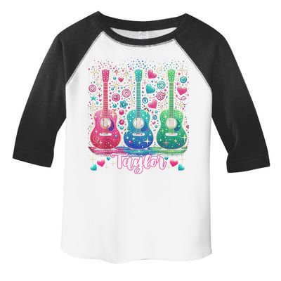 Girl Retro Taylor First Name Personalized Groovy 80'S P.i.n.k. Toddler Fine Jersey T-Shirt