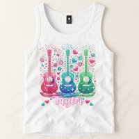 Girl Retro Taylor First Name Personalized Groovy 80'S P.i.n.k. Tank Top