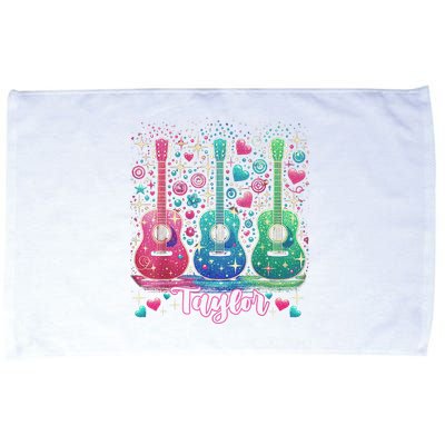 Girl Retro Taylor First Name Personalized Groovy 80'S P.i.n.k. Microfiber Hand Towel