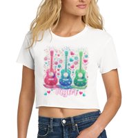 Girl Retro Taylor First Name Personalized Groovy 80'S P.i.n.k. Crop Top
