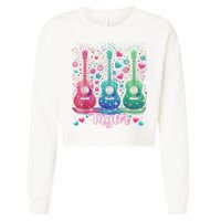 Girl Retro Taylor First Name Personalized Groovy 80'S P.i.n.k. Cropped Pullover Crew