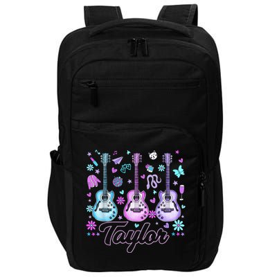 Girl Retro Taylor First Name Personalized Groovy 80'S P.i.n.k. Impact Tech Backpack