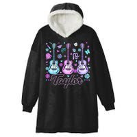 Girl Retro Taylor First Name Personalized Groovy 80'S P.i.n.k. Hooded Wearable Blanket