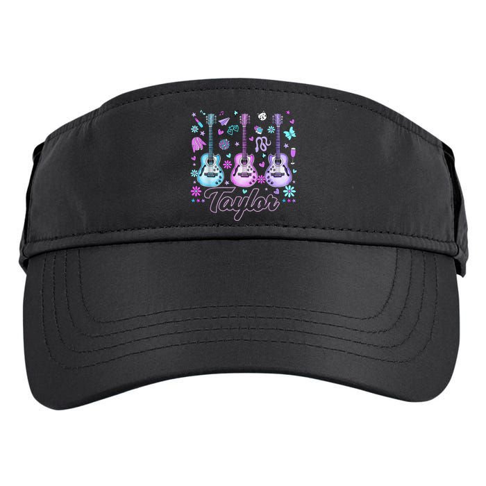 Girl Retro Taylor First Name Personalized Groovy 80'S P.i.n.k. Adult Drive Performance Visor