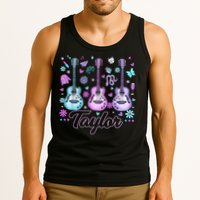 Girl Retro Taylor First Name Personalized Groovy 80'S P.i.n.k. Tank Top