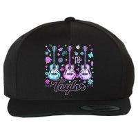 Girl Retro Taylor First Name Personalized Groovy 80'S P.i.n.k. Wool Snapback Cap