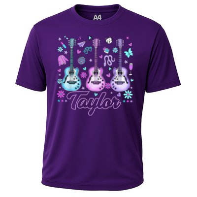 Girl Retro Taylor First Name Personalized Groovy 80'S P.i.n.k. Performance Shirt