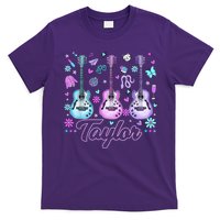 Girl Retro Taylor First Name Personalized Groovy 80'S P.i.n.k. T-Shirt