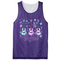 Girl Retro Taylor First Name Personalized Groovy 80'S P.i.n.k. Mesh Reversible Basketball Jersey Tank