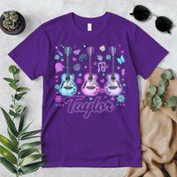 Girl Retro Taylor First Name Personalized Groovy 80'S P.i.n.k. Premium T-Shirt