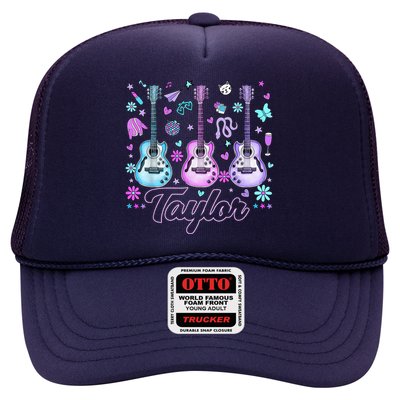 Girl Retro Taylor First Name Personalized Groovy 80'S P.i.n.k. Trucker Hat