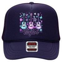 Girl Retro Taylor First Name Personalized Groovy 80'S P.i.n.k. Trucker Hat